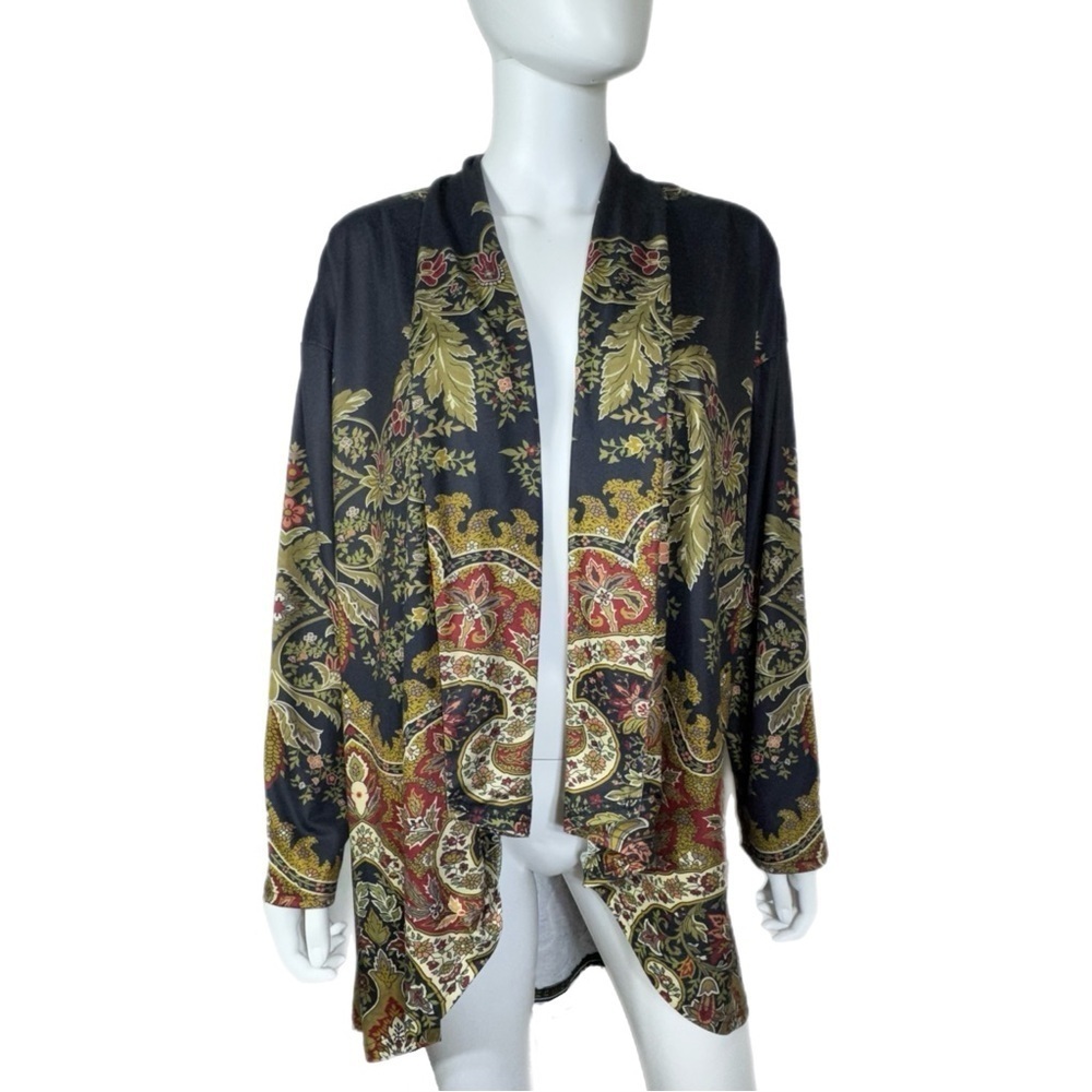 Women’s Elegant Floral Open Front Kimono